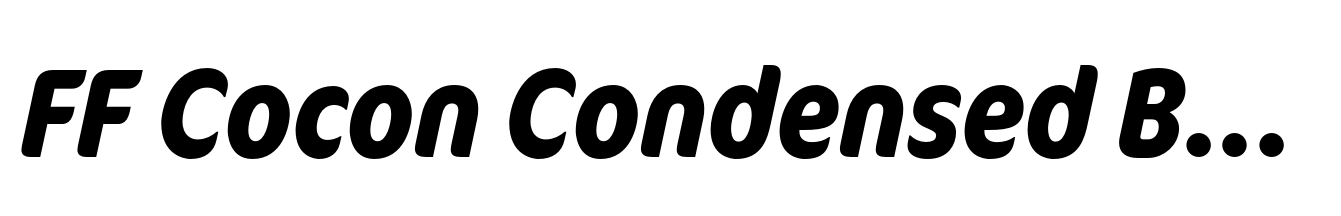 FF Cocon Condensed Bold Italic